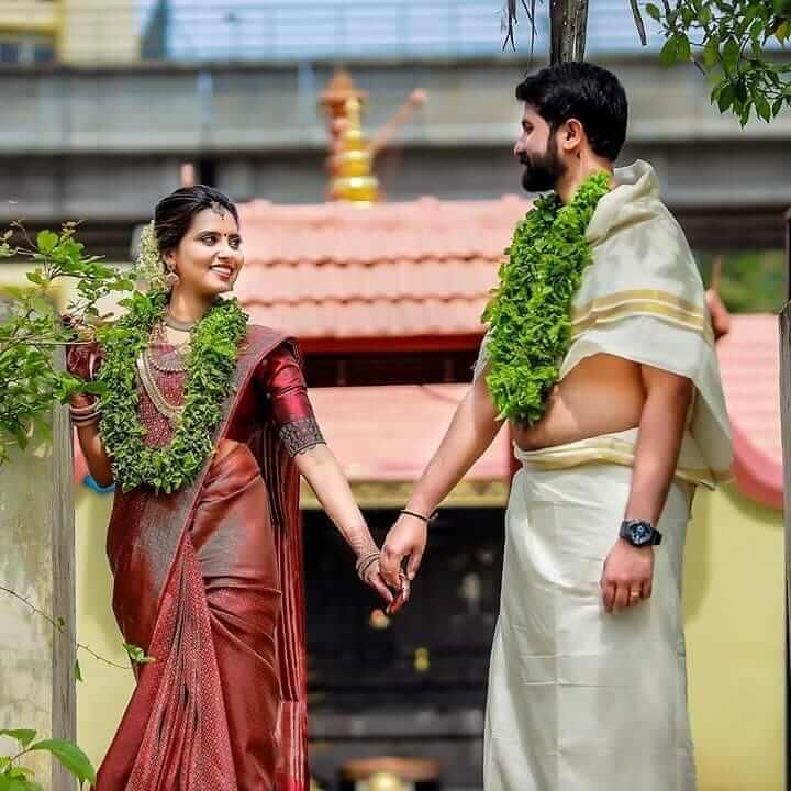 Couple in Traditional Indian Wedding Attire
